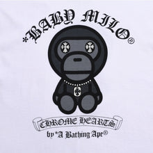 画像をギャラリービューアに読み込む, CHROME HEARTS × A BATHING APE クロムハーツ ア ベイシング エイプ コラボ限定Tシャツ ベイビーマイロ ベイプ エイプヘッド ホースシュー プラス スクロールラベル XLサイズ 美品 中古 4a004456