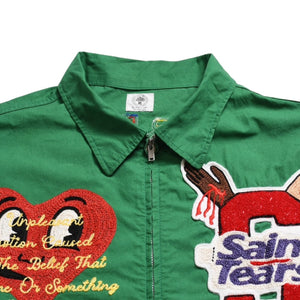 SAINT Mxxxxxxx × DENIM TEARS セントマイケル デニムティアーズ スウィングトップ ジャケット トレメインエモリー SAINT TEARS グリーン サイズなし サンプル品 美品 中古 4a002246