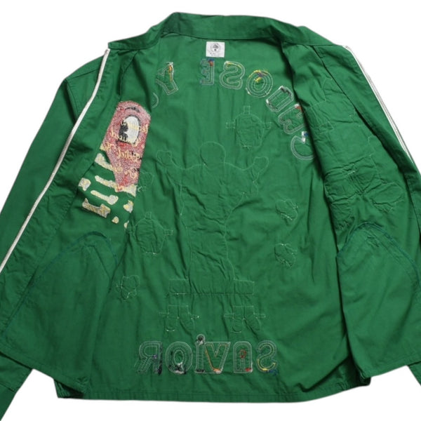 SAINT Mxxxxxxx × DENIM TEARS セントマイケル デニムティアーズ スウィングトップ ジャケット トレメインエモリー SAINT TEARS グリーン サイズなし サンプル品 美品 中古 4a002246