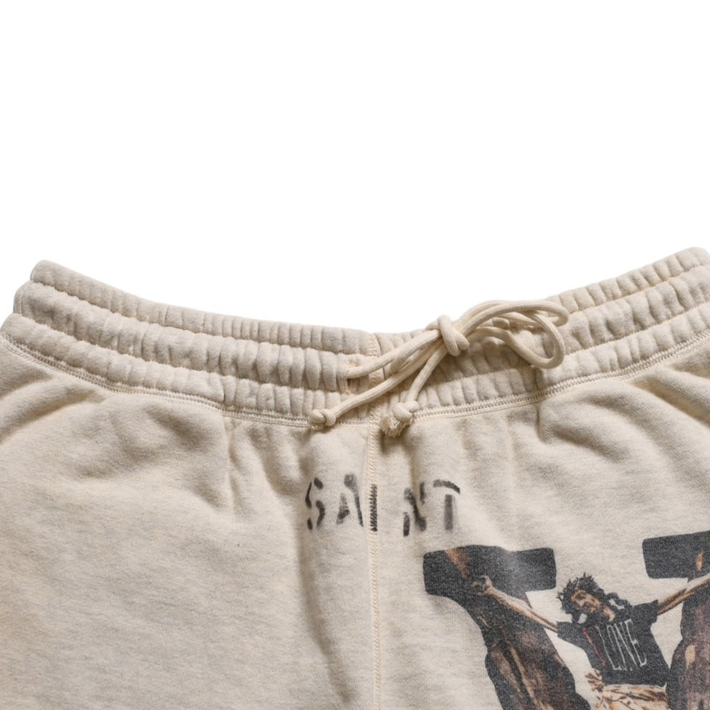 New and unused SAINT Mxxxxxxx Saint Michael SWEAT SHORTS VLONE VLONE collaboration A$AP Bali SM-S22-0000-071 Half pants Half shorts Beige No size Sample item Used 4a002244
