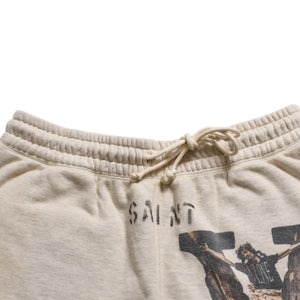 新品未使用 SAINT Mxxxxxxx セントマイケル SWEAT SHORTS VLONE VLONEコラボ エイサップバリ SM-S22-0000-071 ハーフパンツ ハーフショーツ ベージュ サイズなし サンプル品 中古 4a002244