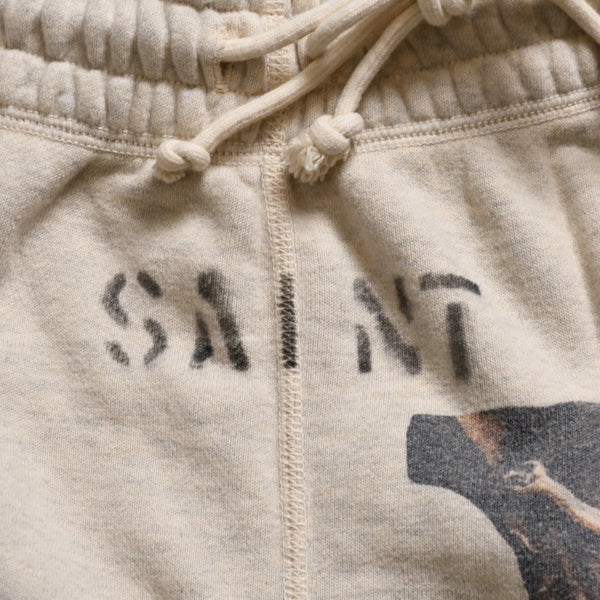 新品未使用 SAINT Mxxxxxxx セントマイケル SWEAT SHORTS VLONE VLONEコラボ エイサップバリ SM-S22-0000-071 ハーフパンツ ハーフショーツ ベージュ サイズなし サンプル品 中古 4a002244