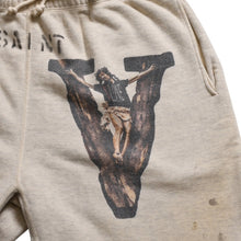 画像をギャラリービューアに読み込む, 新品未使用 SAINT Mxxxxxxx セントマイケル SWEAT SHORTS VLONE VLONEコラボ エイサップバリ SM-S22-0000-071 ハーフパンツ ハーフショーツ ベージュ サイズなし サンプル品 中古 4a002244