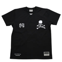 新品同様 Mitchell&Ness ミッチェルアンドネス × マスターマインドワールド バッティングプラクティス メッシュTシャツ スカル クロスボーン M&Nロゴ Lサイズ 中古 4a002264