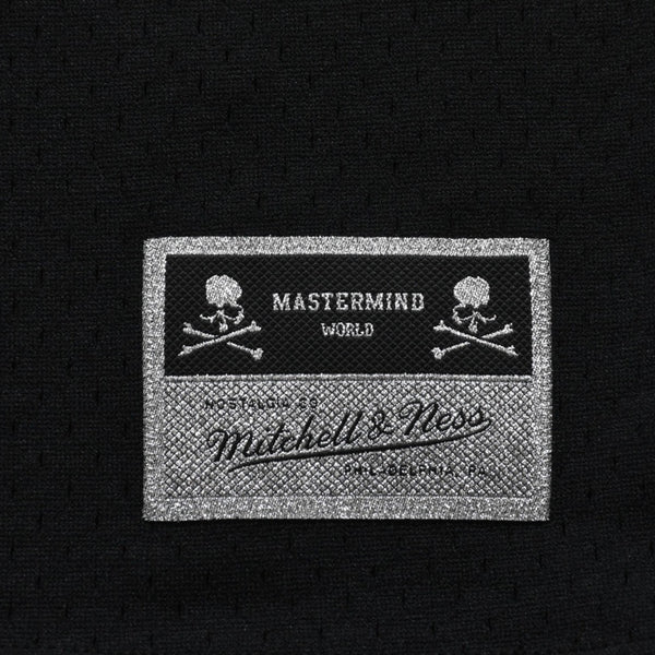新品同様 Mitchell&Ness ミッチェルアンドネス × マスターマインドワールド バッティングプラクティス メッシュTシャツ スカル クロスボーン M&Nロゴ Lサイズ 中古 4a002264