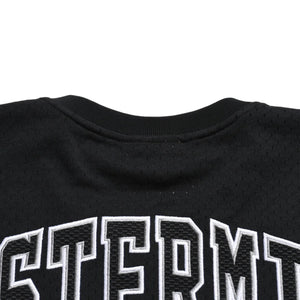 新品同様 Mitchell&Ness ミッチェルアンドネス × マスターマインドワールド バッティングプラクティス メッシュTシャツ スカル クロスボーン M&Nロゴ Lサイズ 中古 4a002264