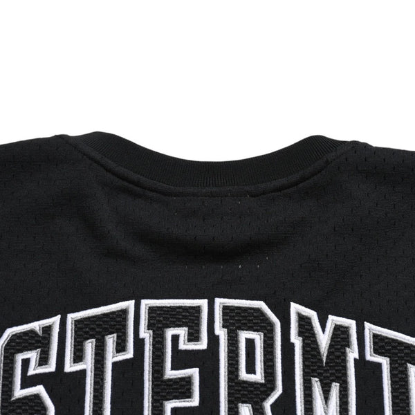 新品同様 Mitchell&Ness ミッチェルアンドネス × マスターマインドワールド バッティングプラクティス メッシュTシャツ スカル クロスボーン M&Nロゴ Lサイズ 中古 4a002264