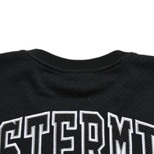 画像をギャラリービューアに読み込む, 新品同様 Mitchell&amp;Ness ミッチェルアンドネス × マスターマインドワールド バッティングプラクティス メッシュTシャツ スカル クロスボーン M&amp;Nロゴ Lサイズ 中古 4a002264
