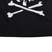 画像をギャラリービューアに読み込む, 新品同様 Mitchell&amp;Ness ミッチェルアンドネス × マスターマインドワールド バッティングプラクティス メッシュTシャツ スカル クロスボーン M&amp;Nロゴ Lサイズ 中古 4a002264