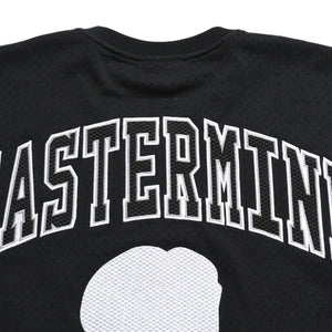 新品同様 Mitchell&Ness ミッチェルアンドネス × マスターマインドワールド バッティングプラクティス メッシュTシャツ スカル クロスボーン M&Nロゴ Lサイズ 中古 4a002264