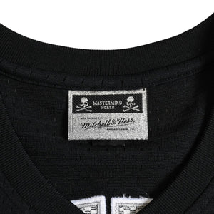 新品同様 Mitchell&Ness ミッチェルアンドネス × マスターマインドワールド バッティングプラクティス メッシュTシャツ スカル クロスボーン M&Nロゴ Lサイズ 中古 4a002264