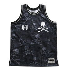 画像をギャラリービューアに読み込む, 新品同様 Mitchell&amp;Ness ミッチェルアンドネス × マスターマインドワールド コラボレーション ワールドプリントタンクトップ ノースリーブ スカル ボーン カモフラージュ Lサイズ 中古 4a002235