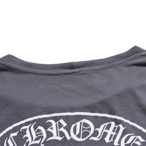 CHROME HEARTS Long sleeve cut and sew Gray Horseshoe logo Scroll label logo Size S Good condition Used 4a003994
