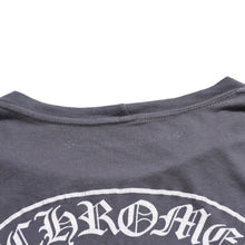 画像をギャラリービューアに読み込む, CHROME HEARTS クロムハーツ ロングスリーブカットソー グレー ホースシューロゴ スクロールラベルロゴ サイズS 美品 中古 4a003994