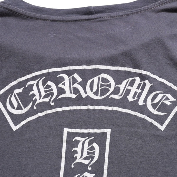 CHROME HEARTS Long sleeve cut and sew Gray Horseshoe logo Scroll label logo Size S Good condition Used 4a003994