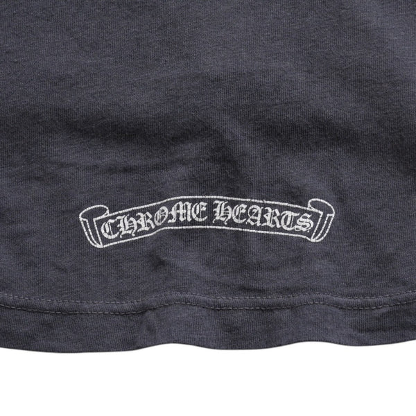 CHROME HEARTS Long sleeve cut and sew Gray Horseshoe logo Scroll label logo Size S Good condition Used 4a003994