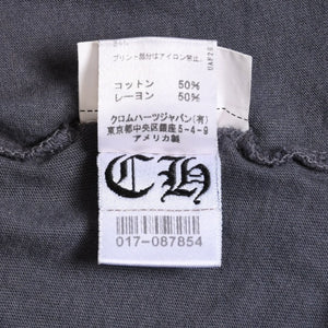 CHROME HEARTS Long sleeve cut and sew Gray Horseshoe logo Scroll label logo Size S Good condition Used 4a003994