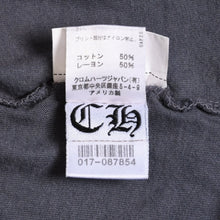 画像をギャラリービューアに読み込む, CHROME HEARTS クロムハーツ ロングスリーブカットソー グレー ホースシューロゴ スクロールラベルロゴ サイズS 美品 中古 4a003994