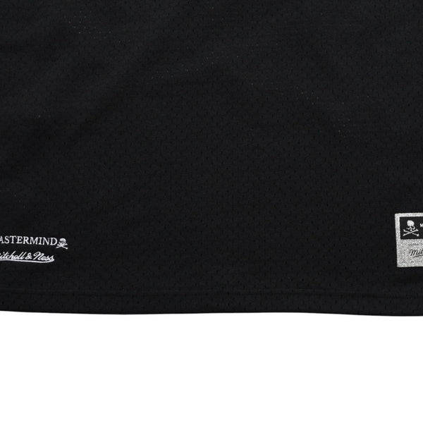 新品同様 Mitchell&Ness ミッチェルアンドネス × マスターマインドワールド バッティングプラクティス メッシュTシャツ スカル クロスボーン M&Nロゴ Lサイズ 中古 4a002264