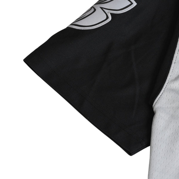 新品同様 Mitchell&Ness ミッチェルアンドネス 50th Anniversary of Hip-Hop Ruff Rydersフットボールジャージ ラフライダース ブラック グレー XLサイズ 中古 4a002267