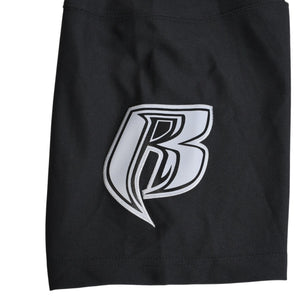 新品同様 Mitchell&Ness ミッチェルアンドネス 50th Anniversary of Hip-Hop Ruff Rydersフットボールジャージ ラフライダース ブラック グレー XLサイズ 中古 4a002267