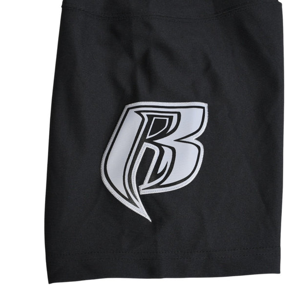 新品同様 Mitchell&Ness ミッチェルアンドネス 50th Anniversary of Hip-Hop Ruff Rydersフットボールジャージ ラフライダース ブラック グレー XLサイズ 中古 4a002267