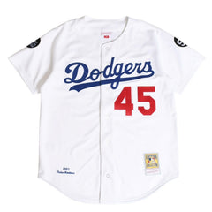 Like new Mitchell&Ness Mitchell &amp; Ness Authentic Uniform Los Angeles Dodgers Pedro Martinez #45 1993 Home White Blue Size L Used 4a002232