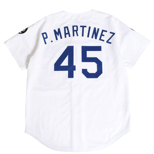 Like new Mitchell&Ness Mitchell &amp; Ness Authentic Uniform Los Angeles Dodgers Pedro Martinez #45 1993 Home White Blue Size L Used 4a002232