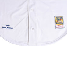 画像をギャラリービューアに読み込む, 新品同様 Mitchell&amp;Ness ミッチェルアンドネス オーセンティックユニフォーム ロサンゼルスドジャース ペドロマルティネス 背番号45 1993年 ホーム ホワイト ブルー Lサイズ 中古 4a002232
