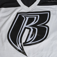 画像をギャラリービューアに読み込む, 新品同様 Mitchell&amp;Ness ミッチェルアンドネス 50th Anniversary of Hip-Hop Ruff Rydersフットボールジャージ ラフライダース ブラック グレー XLサイズ 中古 4a002267