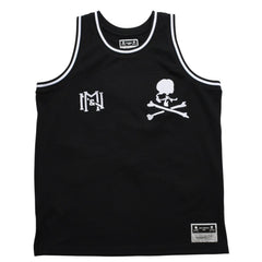 Like new Mitchell&Ness Mitchell &amp; Ness x mastermind world Mesh Tank Top Sleeveless Black Skull Bone Size L Used 4a002270