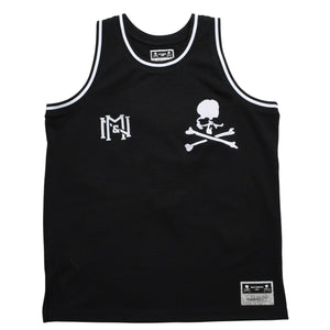 Like new Mitchell&Ness Mitchell &amp; Ness x mastermind world Mesh Tank Top Sleeveless Black Skull Bone Size L Used 4a002270