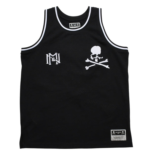 Like new Mitchell&Ness Mitchell &amp; Ness x mastermind world Mesh Tank Top Sleeveless Black Skull Bone Size L Used 4a002270