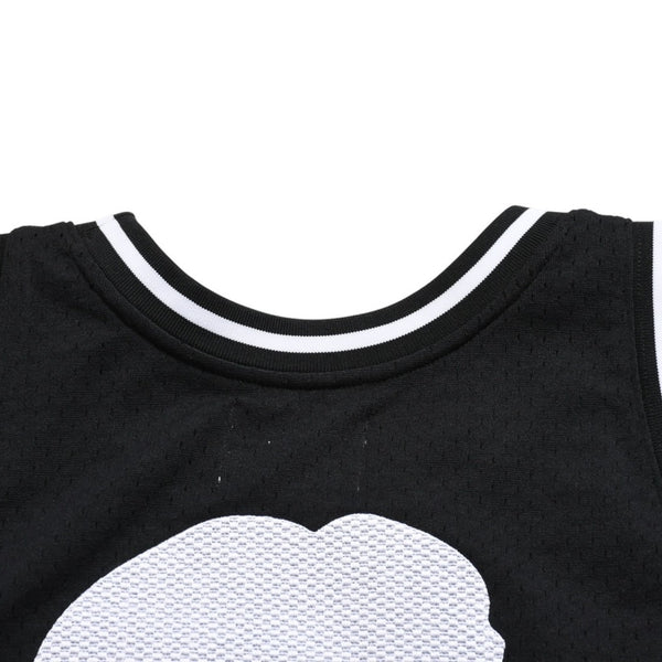 Like new Mitchell&Ness Mitchell &amp; Ness x mastermind world Mesh Tank Top Sleeveless Black Skull Bone Size L Used 4a002270