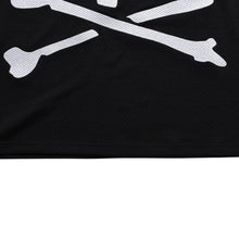 画像をギャラリービューアに読み込む, 新品同様 Mitchell&amp;Ness ミッチェルアンドネス × マスターマインドワールド コラボレーション メッシュタンクトップ ノースリーブ ブラック スカル ボーン Lサイズ 中古 4a002270