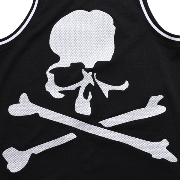 Like new Mitchell&Ness Mitchell &amp; Ness x mastermind world Mesh Tank Top Sleeveless Black Skull Bone Size L Used 4a002270