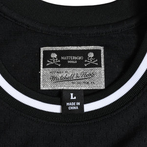 Like new Mitchell&Ness Mitchell &amp; Ness x mastermind world Mesh Tank Top Sleeveless Black Skull Bone Size L Used 4a002270