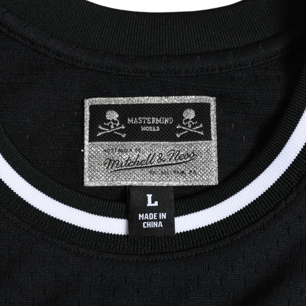 Like new Mitchell&Ness Mitchell &amp; Ness x mastermind world Mesh Tank Top Sleeveless Black Skull Bone Size L Used 4a002270