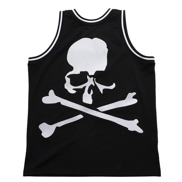Like new Mitchell&Ness Mitchell &amp; Ness x mastermind world Mesh Tank Top Sleeveless Black Skull Bone Size L Used 4a002270