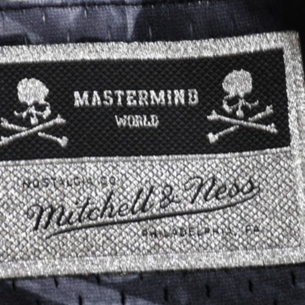 Like new Mitchell&Ness Mitchell &amp; Ness x mastermind world collaboration printed shorts, half pants, shorts, skull and bone camouflage, size L, used, 4a002260
