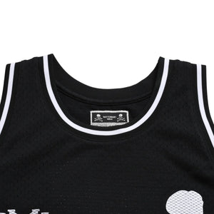 Like new Mitchell&Ness Mitchell &amp; Ness x mastermind world Mesh Tank Top Sleeveless Black Skull Bone Size L Used 4a002270