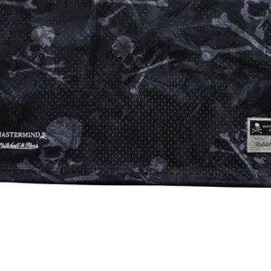 Like new Mastermind World×Mitchell & Ness 25AW PRINT BP MESH Printed mesh T-shirt MN-A25-J300-C10 Black Size L Used 4a002226