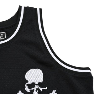 Like new Mitchell&Ness Mitchell &amp; Ness x mastermind world Mesh Tank Top Sleeveless Black Skull Bone Size L Used 4a002270