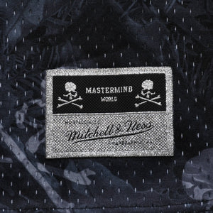 Like new Mastermind World×Mitchell & Ness 25AW PRINT BP MESH Printed mesh T-shirt MN-A25-J300-C10 Black Size L Used 4a002226