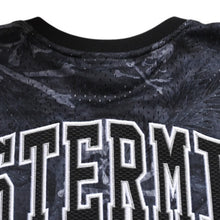 画像をギャラリービューアに読み込む, 新品同様 Mastermind World×Mitchell ＆ Ness 25AW PRINT BP MESH プリントメッシュTシャツ MN-A25-J300-C10 ブラック サイズ L 中古4a002226