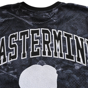 Like new Mastermind World×Mitchell & Ness 25AW PRINT BP MESH Printed mesh T-shirt MN-A25-J300-C10 Black Size L Used 4a002226