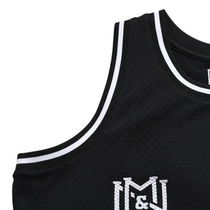 Like new Mitchell&Ness Mitchell &amp; Ness x mastermind world Mesh Tank Top Sleeveless Black Skull Bone Size L Used 4a002270