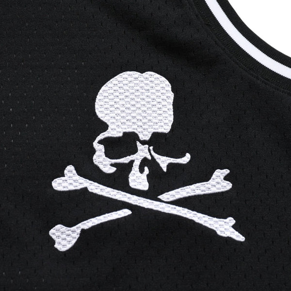 Like new Mitchell&Ness Mitchell &amp; Ness x mastermind world Mesh Tank Top Sleeveless Black Skull Bone Size L Used 4a002270