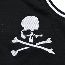 画像をギャラリービューアに読み込む, 新品同様 Mitchell&amp;Ness ミッチェルアンドネス × マスターマインドワールド コラボレーション メッシュタンクトップ ノースリーブ ブラック スカル ボーン Lサイズ 中古 4a002270