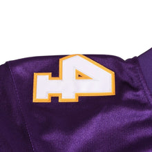 画像をギャラリービューアに読み込む, 新品同様 Mitchell&amp;Ness ミッチェルアンドネス フットボールジャージ NFL ミネソタ バイキングス ランディ モス 1998 背番号84 パープル ホワイト イエロー Sサイズ 中古 4a002280